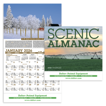 Scenic Almanac Wall Calendar - Stapled